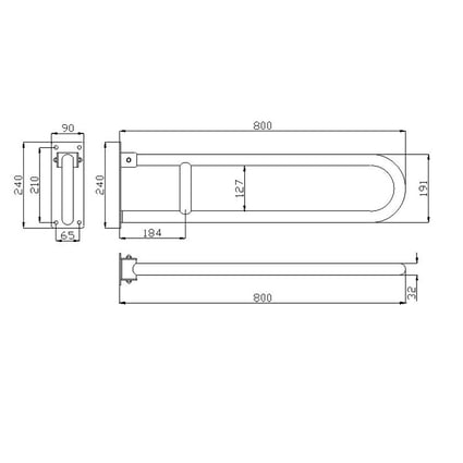 Μπάρα τοίχου ανακλινόμενη Paint