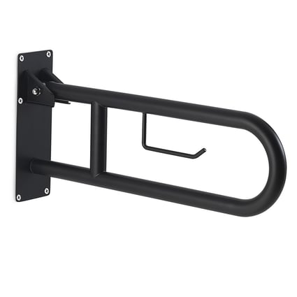 Μπάρα τοίχου ανακλινόμενη με χαρτοθήκη Black Matt 565714