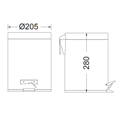 Χαρτοδοχείο 3l Wish Performa Brushed Gold