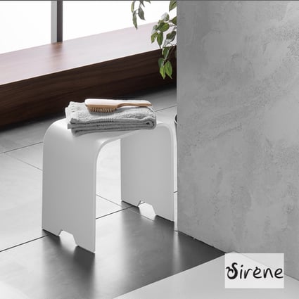Σκαμπό Design 38x31x31cm Sirene White Matt Geesa