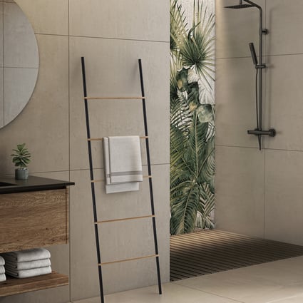 Σκάλα Kenta Black/ Bamboo 303141 Gedy