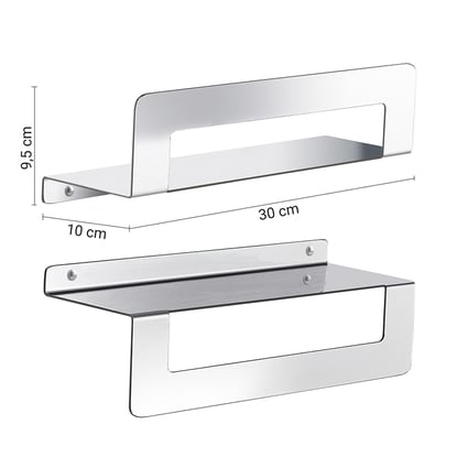 Πετσετοθήκη-Ραφιέρα Cielo 30cm Chrome Gedy