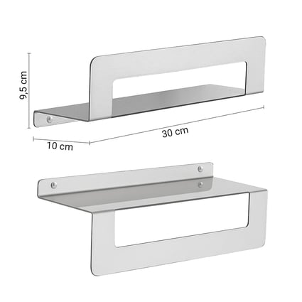 Πετσετοθήκη-Ραφιέρα Cielo 30cm Brushed Gedy
