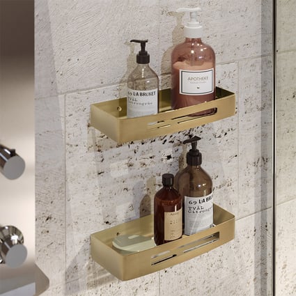 Ραφιέρα μπάνιου Nerva Brushed Gold Gedy 241788