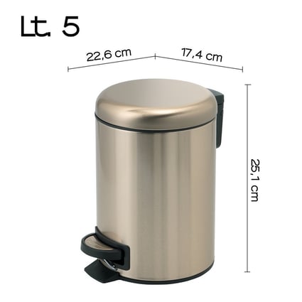 Χαρτοδοχείο Potty Gold matt 5L Gedy