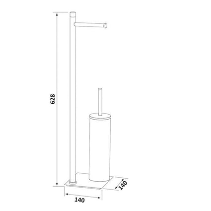 Χαρτοθήκη και Πιγκάλ Trilly Μαύρο Ματ TR3214