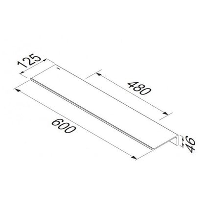 Ραφιέρα επιτοίχια μπάνιου LEEV Black Matt 60 cm