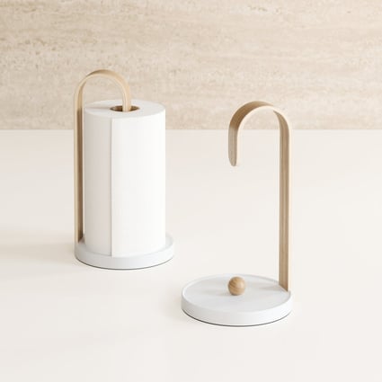 Βάση για χαρτί κουζίνας Bellwood White-Natural 1022358-668