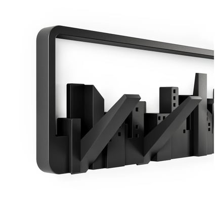 Κρεμάστρα με 5 άγκιστρα Skyline Multi Black Umbra 318190-040