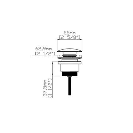 Βαλβίδα νιπτήρος Gun Metal G9800-GM