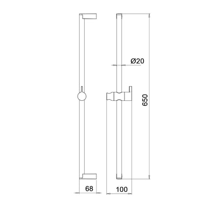 Βέργα ντους E087024-100
