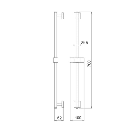 Βέργα ντους E087008-100 