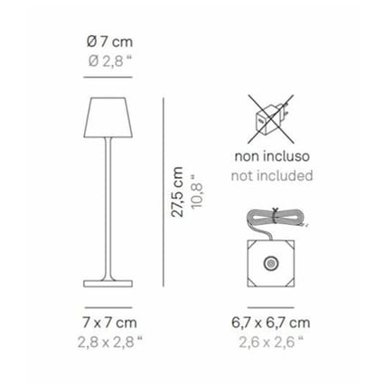 Επιτραπέζιο φωτιστικό Poldina Micro Grigio Scuro LD0490N3