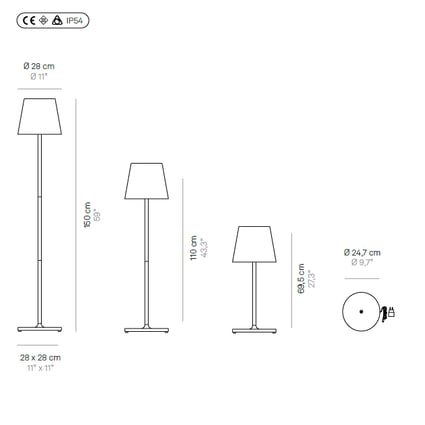 Επιδαπέδιο φωτιστικό Poldina Pro XXL Dark Grey