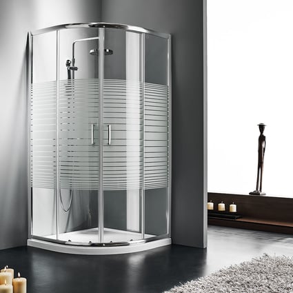 Καμπίνα ημικυκλική Starlet Quadrant Stripes 90x90 