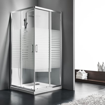 Καμπίνα Starlet offset corner entry Stripes 90x90
