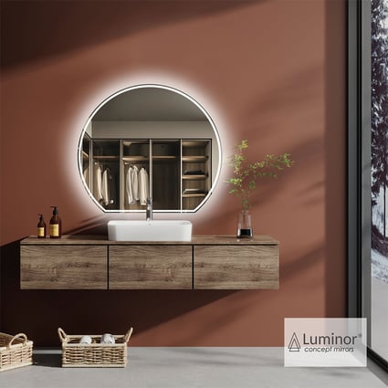 Καθρέπτης Moon με led Ø110 cm Luminor