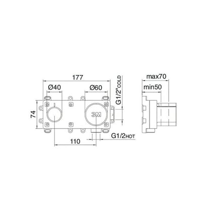 Μηχανισμός  για Μπαταρία Νιπτήρος Εντοιχισμού RWIT51A5ZZ01