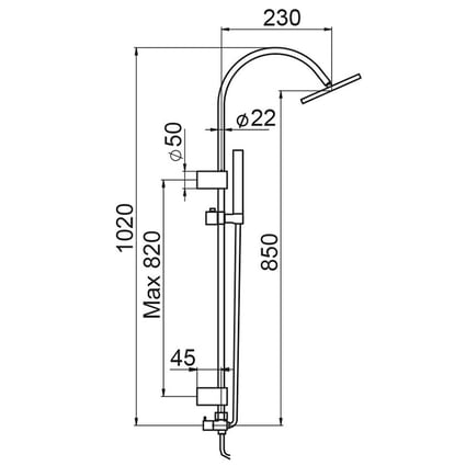 Στήλη ντους Punta Angoli Tondo