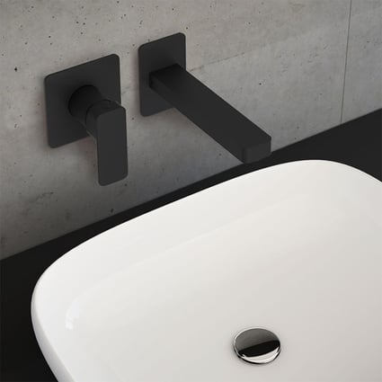 Μπαταρία Νιπτήρος Εντοιχισμού Quadra Black Matt