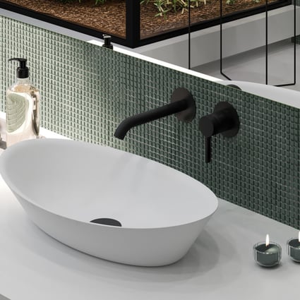 Μπαταρία Νιπτήρος Εντοιχισμού Urban Flow Two Black