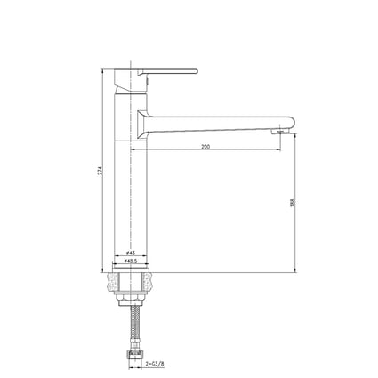 Μπαταρία νιπτήρος Falcon ψηλή