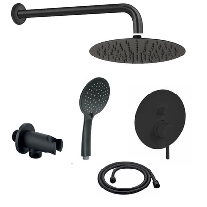 Σετ εντοιχισμού ντους Mimo Black Matt 