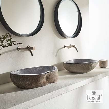 Νιπτήρας Πέτρινος Vero Riverstone Ø50-60 cm