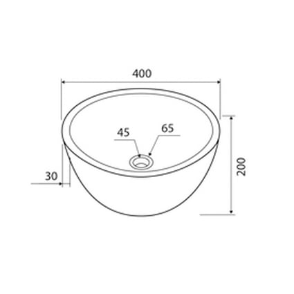 Νιπτήρας Πέτρινος Leyla Cream Ø40cm