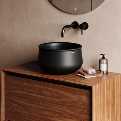 Νιπτήρας Poeme Black Matt Ø38 cm 