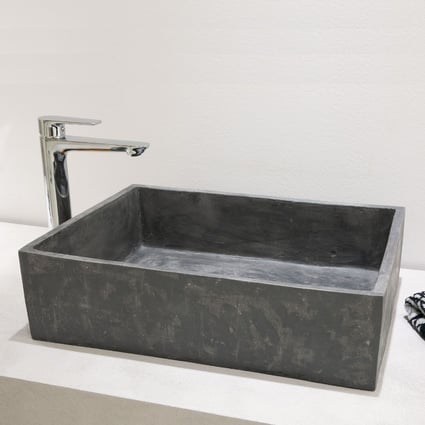 Νιπτήρας Χειροποίητος Rock anthracite 52x38x14 cm 