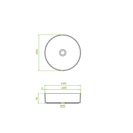 Νιπτήρας Desna Black