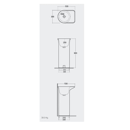 Νιπτήρας Rak-Vallet Rak Ceramics
