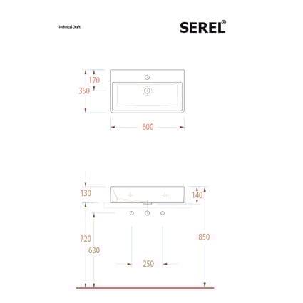 Νιπτήρας Tetra 60x35 2046