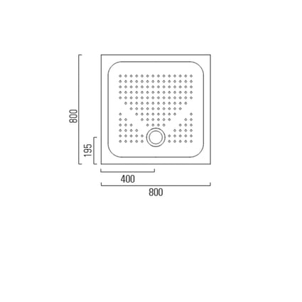 Ντουζιέρα Slim 80x80