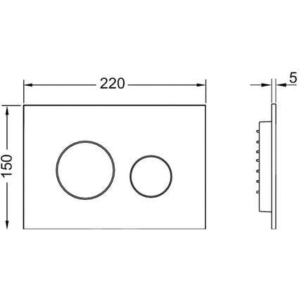 Πλακέτα TeceLoop 9240925 Μαύρη TECE