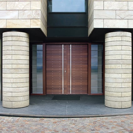 Πόρτα Golden Door Δίφυλλη με πλαϊνά σταθερά