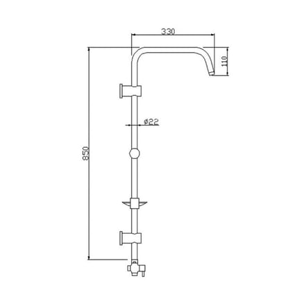 Στήλη ντους Plus Krom 53231