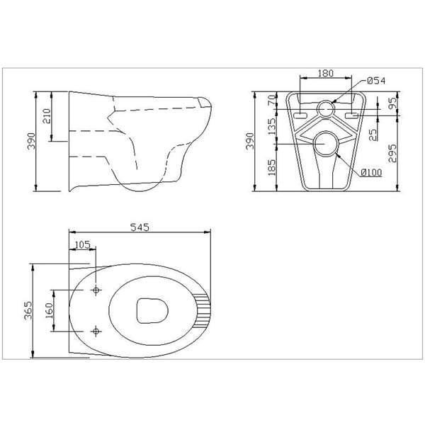 Λεκάνη κρεμαστή Ponte Giulio 130
