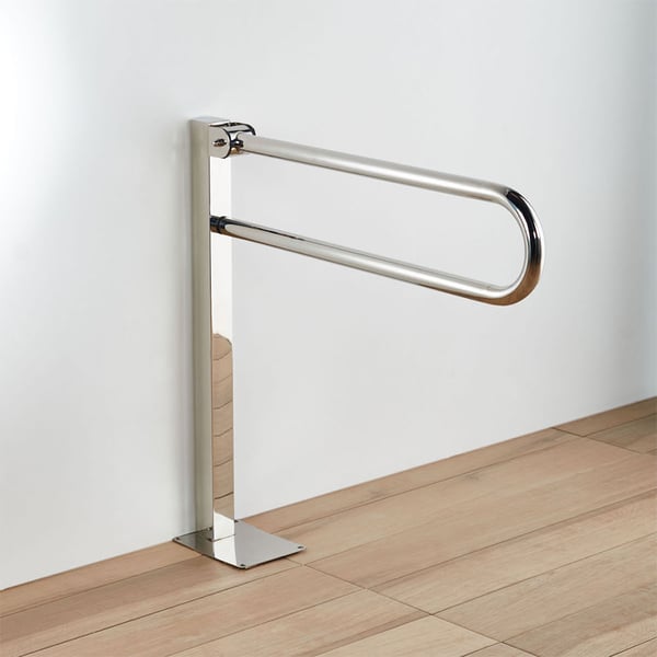 Μπάρα τοίχου ανακλινόμενη με κολώνα Inox 82008