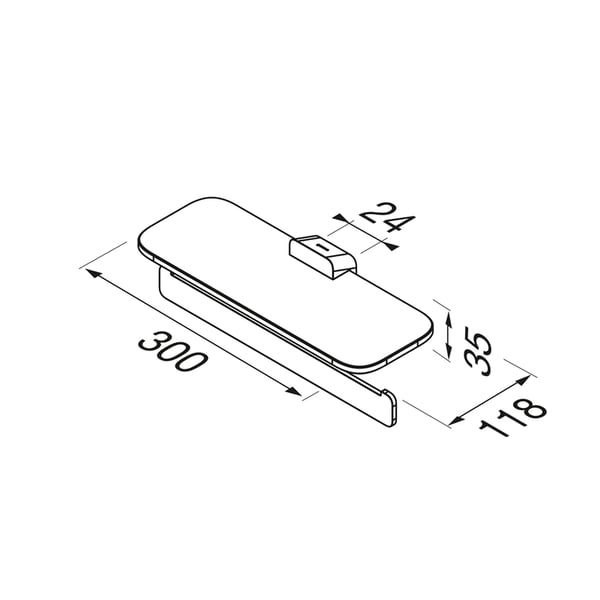 Χαρτοθήκη Διπλή με κάλυμμα Shift Geesa Black Matt