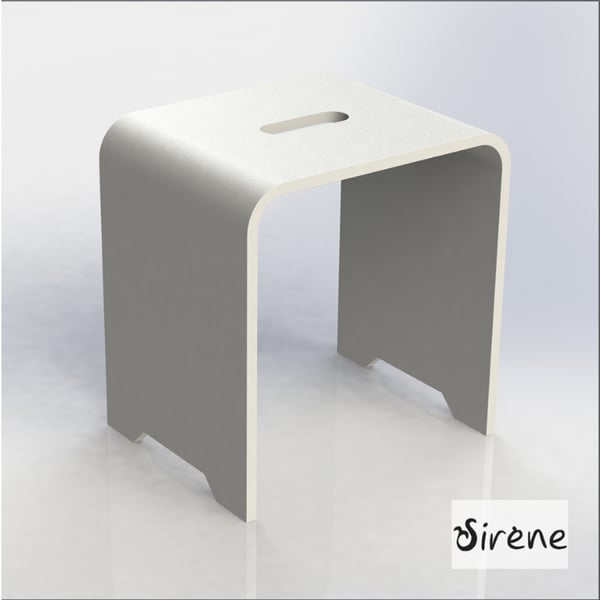 Σκαμπό Design 38x31x31cm Sirene White Matt Geesa