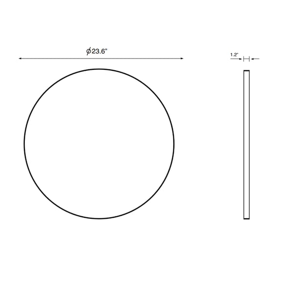 Καθρέπτης 60 cm Black Gedy  600014