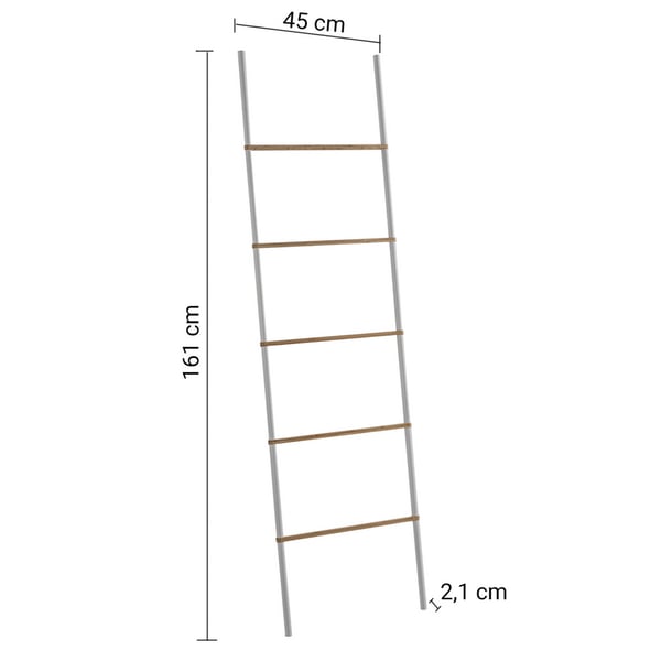 Σκάλα Kenta White/ Bamboo Gedy