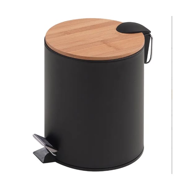 Χαρτοδοχείο Kenta bamboo matt black 5L Gedy 140941