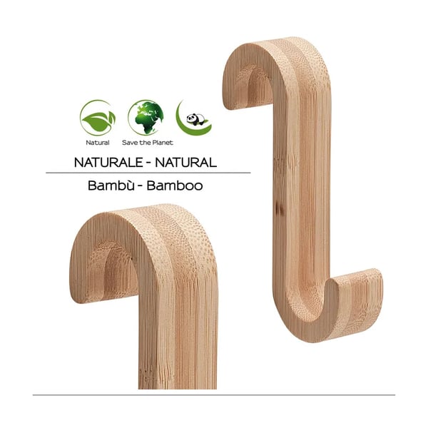 Άγκιστρο ντουζιέρας Merlino bamboo Gedy