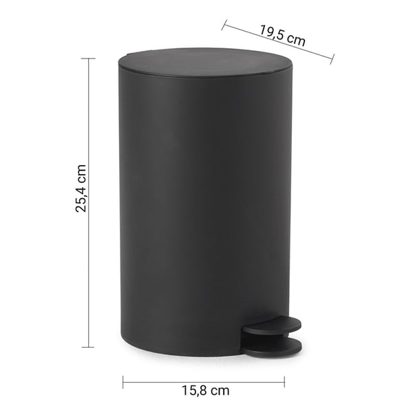 Χαρτοδοχείο Sharon black  matt 3L Gedy