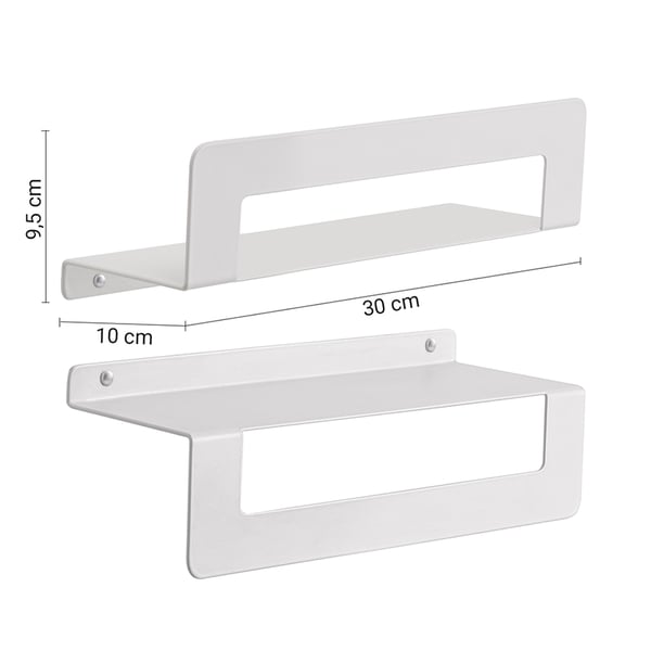 Πετσετοθήκη-Ραφιέρα Cleo 30cm White Matt  Gedy