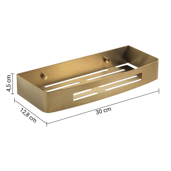 Ραφιέρα μπάνιου Nerva Brushed Gold Gedy 241788