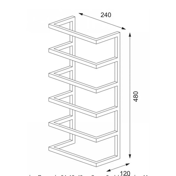 Επιτοίχια θήκη για πετσέτες Sealskin Black Matt